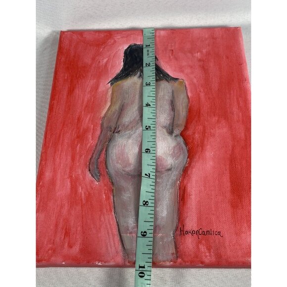 Original Acrylic on Canvas Nude Art, “Big & Beautiful” Signed Camlica 8” X 10” - Picture 7 of 7